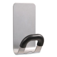 Alba™ Magnetic Coat Peg, ABS/Magnet/Steel, Black/Silver, Supports 11 lbs Adhesive, Magnetic & Suction Hooks - Office Ready