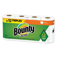Bounty® Kitchen Roll Paper Towels, 2-Ply, White, 10.5 x 11, 87 Sheets/Roll, 4 Triple Rolls/Pack, 6 Packs/Carton Perforated Paper Towel Rolls - Office Ready