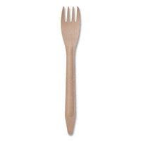 Eco-Products® Wood Cutlery, Fork, Natural, 500/Carton Disposable Forks - Office Ready