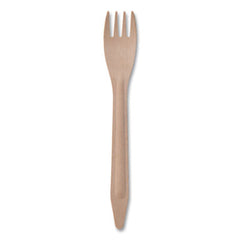 Eco-Products® Wood Cutlery, Fork, Natural, 500/Carton