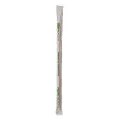 Eco-Products® Renewable and Compostable PHA Straws, 10.25", Natural White, 1,250/Carton
