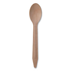 Eco-Products® Wood Cutlery, Spoon, Natural, 500/Carton