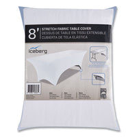 Iceberg iGear™ Fabric Table Cover, Polyester, 30 x 72, White Polyester Tablecloths - Office Ready
