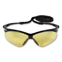 KleenGuard™ Nemesis* Safety Glasses, Black Frame, Amber Lens Wraparound Safety Glasses - Office Ready