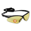 KleenGuard™ Nemesis* Safety Glasses, Black Frame, Amber Lens Wraparound Safety Glasses - Office Ready