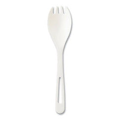 World Centric® TPLA Compostable Cutlery, Spork, White, 1,000/Carton