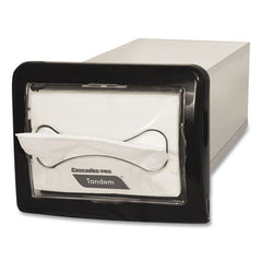 Cascades PRO Tandem® In-Counter Interfold Napkins Dispenser, 8.63 x 18 x 6.5, Black