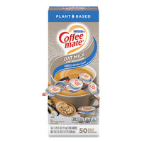 Coffee mate® Plant-Based Oat Milk Liquid Creamers, Natural Vanilla, 0.38 oz Mini Cups, 50/Box Coffee Creamers - Office Ready