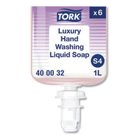 Tork® Luxury Liquid Soap, Soft Rose Scent, 1L Refill, 6/Carton Liquid Soap Refills - Office Ready