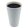 Boardwalk® Paper Hot Cups, Double-Walled, 16 oz, White, 500/Carton Hot Drink Cups, Paper - Office Ready