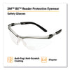 3M™ BX™ Molded-In Diopter Safety Glasses, 2.0+ Diopter Strength, Silver/Black Frame, Clear Lens Wraparound Magnifier Safety Glasses - Office Ready