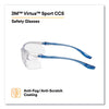 3M™ Virtua™ Sport CCS Protective Eyewear, Blue Plastic Frame, Clear Polycarbonate Lens Wraparound Safety Glasses - Office Ready