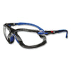 3M™ Solus™ 1000-Series Safety Glasses, Black/Blue Plastic Frame, Clear Polycarbonate Lens Wraparound Safety Glasses - Office Ready