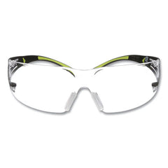 3M™ SecureFit™ Protective Eyewear, 400 Series, Green Plastic Frame, Clear Polycarbonate Lens