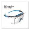 3M™ SecureFit™ Protective Eyewear, 3700 OTG Series, Blue Plastic Frame, Clean Polycarbonate Lens Wraparound Over Eyeglasses Safety Glasses - Office Ready