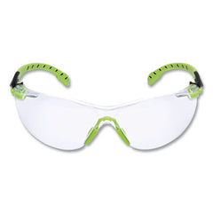 3M™ Solus™ 1000-Series Safety Glasses, Black/Green Plastic Frame, Clear Polycarbonate Lens