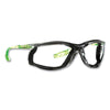 3M™ Solus™ CCS Series Protective Eyewear, Green Plastic Frame, Clear Polycarbonate Lens Wraparound Safety Glasses - Office Ready