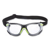 3M™ Solus™ 1000-Series Safety Glasses, Green Plastic Frame, Clear Polycarbonate Lens Wraparound Safety Glasses - Office Ready