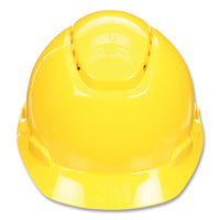 3M™ SecureFit™ H-Series Hard Hats, H-700 Vented Cap with UV Indicator, 4-Point Pressure Diffusion Ratchet Suspension, Yellow Hard Hats - Office Ready