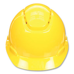 3M™ SecureFit™ H-Series Hard Hats, H-700 Vented Cap with UV Indicator, 4-Point Pressure Diffusion Ratchet Suspension, Yellow