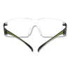 3M™ SecureFit™ Protective Eyewear, 400 Series, Green Plastic Frame, Clear Polycarbonate Lens Wraparound Safety Glasses - Office Ready