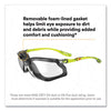 3M™ Solus™ CCS Series Protective Eyewear, Green Plastic Frame, Clear Polycarbonate Lens Wraparound Safety Glasses - Office Ready