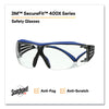 3M™ SecureFit™ Protective Eyewear, 400 Series, Blue/Gray Plastic Frame, Clear Polycarbonate Lens Wraparound Safety Glasses - Office Ready