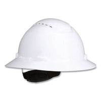 3M™ SecureFit™ H-Series Hard Hats, H-800 Vented Hat with UV Indicator, 4-Point Pressure Diffusion Ratchet Suspension, White Hard Hats - Office Ready