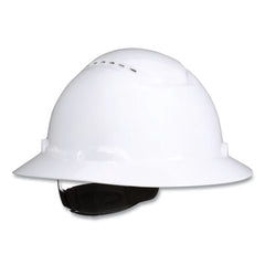 3M™ SecureFit™ H-Series Hard Hats, H-800 Vented Hat with UV Indicator, 4-Point Pressure Diffusion Ratchet Suspension, White