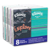 Kleenex® On The Go Packs Facial Tissues, 3-Ply, White, 10 Sheets/Pouch, 8 Pouches/Pack  - Office Ready