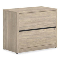 HON® 10500 Series™ Lateral File, 2 Legal/Letter-Size File Drawers, Kingswood Walnut, 36" x 20" x 29.5"