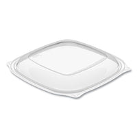 Dart® PresentaBowls® Pro™ Clear Square Bowl Lids, 8.5 x 8.5 x 0.5, Clear, Plastic, 63/Bag, 4 Bags/Carton Takeout Food Containers - Office Ready