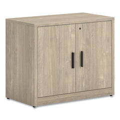 HON® 10500 Series™ Storage Cabinet with Doors, Two Shelves, 36" x 20" x 29.5", Kingswood Walnut