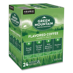 Green Mountain Coffee® Flavored Variety Coffee K-Cups®, Assorted Flavors, 0.38 oz K-Cup, 24/Box