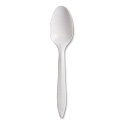 SOLO® Regal™ Mediumweight Cutlery, Full-Size, Teaspoon, White, 1000/Carton