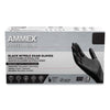 AMMEX® Professional Nitrile Exam Gloves, Powder-Free, 3 mil, Medium, Black, 100/Box, 10 Boxes/Carton Exam Gloves, Nitrile - Office Ready