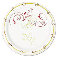 Dart® Symphony® Paper Dinnerware, Mediumweight Plate, 6" dia, Tan, 125/Pack, 8 Packs/Carton