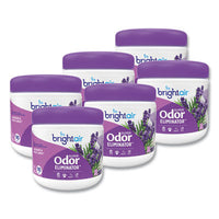 BRIGHT Air® Super Odor™ Eliminator, Lavender and Fresh Linen, Purple, 14 oz Jar, 6/Carton Evaporating Gel Air Fresheners/Odor Eliminators - Office Ready