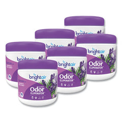 BRIGHT Air® Super Odor™ Eliminator, Lavender and Fresh Linen, Purple, 14 oz Jar, 6/Carton