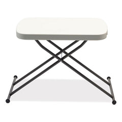 Alera® Height-Adjustable Personal Folding Table, Rectangular, 26.63" x 25.5" x 25" to 36", White Top, Dark Gray Legs