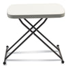 Alera® Height-Adjustable Personal Folding Table, Rectangular, 26.63" x 25.5" x 25" to 36", White Top, Dark Gray Legs Multiuse Folding & Nesting Tables - Office Ready