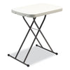 Alera® Height-Adjustable Personal Folding Table, Rectangular, 26.63" x 25.5" x 25" to 36", White Top, Dark Gray Legs Multiuse Folding & Nesting Tables - Office Ready