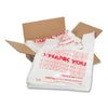 AmerCareRoyal® Thank You Bags, 11.5" x 20" x 20", Red/White, 775/Carton Retail Shopping Bags & Sacks - Office Ready