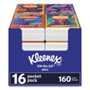 Kleenex® On The Go Packs Facial Tissues, 3-Ply, White, 10/Pouch, 16 Pouches/Pack, 6 Packs/Carton Facial Tissues - Office Ready