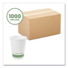 Vegware™ 89-Series Hot Cup, 12 oz, Green/White, 1,000/Carton Hot Drink Cups, PLA - Office Ready
