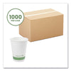 Vegware™ 89-Series Hot Cup, 12 oz, Green/White, 1,000/Carton Hot Drink Cups, PLA - Office Ready