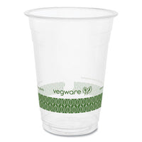Vegware™ 96-Series Cold Cup, 16 oz, Clear/Green, 1,000/Carton Cold Drink Cups, PLA - Office Ready