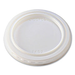 Fabri-Kal® Portion Cup Lids, Fits 1 oz Squat Portion Cups, Clear, 125/Sleeve, 20 Sleeves/Carton