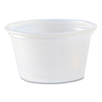 Fabri-Kal® Portion Cups, 0.75 oz, Translucent, 125/Sleeve, 20 Sleeve/Carton Portion Cups, Plastic - Office Ready