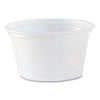 Fabri-Kal® Portion Cups, 0.75 oz, Translucent, 125/Sleeve, 20 Sleeve/Carton Portion Cups, Plastic - Office Ready